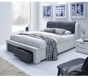 Cassandra S ágy 140 × 200 cm, fehér / fekete