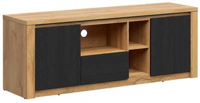 TV asztal/szekrény Walton RTV2D1S (nagy tölgy + fekete). 1074204
