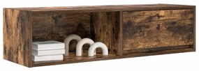 füstös tölgy színű szerelt fa TV-szekrény 100x31x25,5cm
