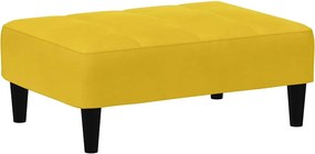 vidaXL sárga bársony lábzsámoly 77x55x31 cm