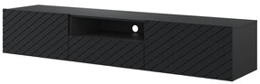 SCALIA 190 2K1SZ TV-szekrény, nyitott polccal, falra szerelhető - matt fekete