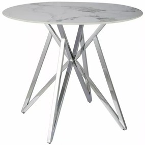 Murano étkezőasztal kerek 90cm króm