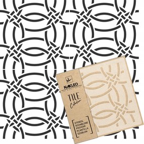 Festősablon Csempe Csempék Többször felhasználható 45x45cm Lamego geometria minta