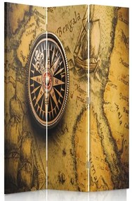 Gario Paraván Iránytu egy régi térképen Méret: 110 x 170 cm, Kivitelezés: Forgó paraván 360°