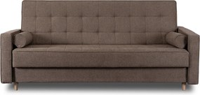 2 db-os szett, ágyazható kanapé barna színben MALTA