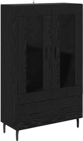 vidaXL Magasfiú fiókkal Fekete tölgy 69,5 x 31 x 115 cm Faanyag