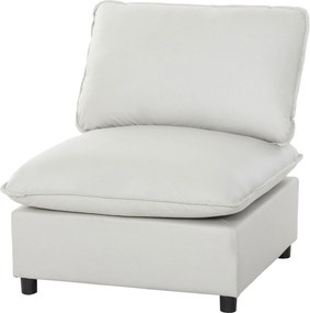 HOMCOM széles, mély ülőfelületű párnázott fotel — kényelmes műbőr, szürke | Aosom