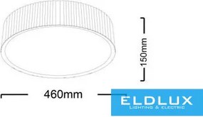 UNIVERSO Mennyezeti lámpa 35w 2400lm CCT.Kap IP20 Homokszín D460x150mm