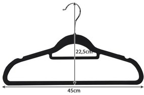 Ruhaakasztó 20db - fekete Ruhhy 22536
