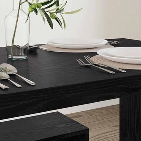 Étkezőgarnitúra 2 pcs Musta tammi 97 x 47 x 75 cm Faanyag