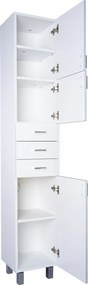 Viva STYLE fürdőszobai ÁLLÓSZEKRÉNY 192 magas POLCOS - JOBBOS - 35 x 33 x 192 cm