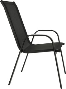 Rakásolható szék, sötétszürke/fekete, ALDERA