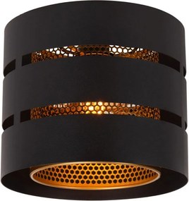 LUCIDE 21133-01-30 ROSAS Hengeres Mennyezeti Lámpa Fekete, Arany E27 IP20