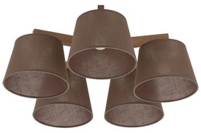 Brilagi - Felületre szerelhető csillár LATTE SABIA 5xE27/15W/230V fenyő/barna