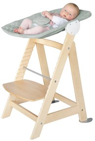 Világoszöld-natúr színű etetőszék Style Born Up 2in1 – Roba