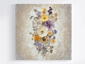 Vászonkép Canvas Dekoráció Szárított Virágok Gyógynövények Herbária 40x40