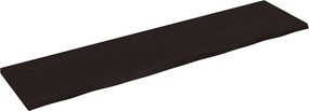 vidaXL sötétbarna kezelt tömör tölgyfa fali polc 200 x 50 x (2-4) cm