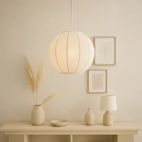 Kábelre függesztett csillár DANA 1xE27/15W/230V, átmérő 25 cm, fehér