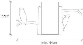 Könyvtámasz 22x44 cm fekete