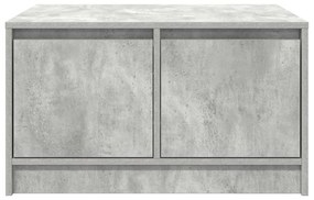 betonszürke dohányzóasztal fiókokkal 70,5x70x40 cm