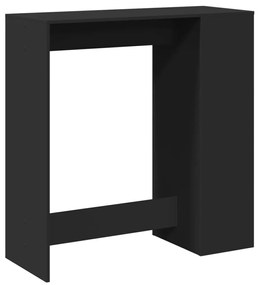 fekete szerelt fa tárolórekeszes bárasztal 101 x 40 x 103,5 cm