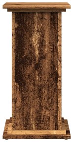 antik fa színű szerelt fa bemutatóállvány tárolóval 31x30x60 cm