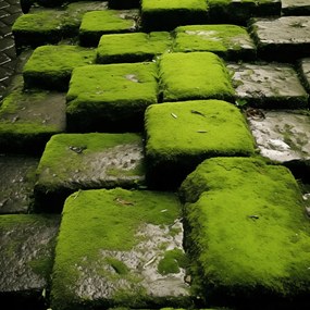 Poszter 100x100cm Zöld Mozaik