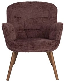Sötétlila bársony fotel Lenn – Dutchbone
