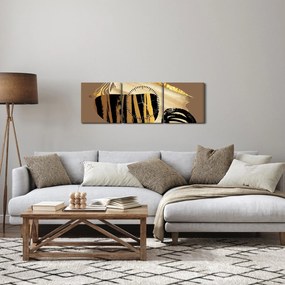 Kép - Absztrakció aranybarna N⁰2 (órával) (90x30 cm)