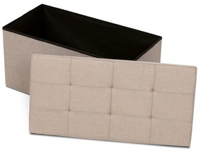 Zsámoly Tárolóhellyel, Krémszínű Szövet Kárpitozással. TAB-462 Belföldi Raktárról