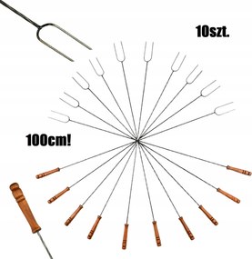 Villák villák grill tűzrakó botok 100cm 10db