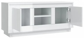 fehér magasfényű szerelt fa TV-szekrény 102x35x45 cm