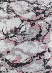 Szőnyeg 160x220 Szürke Rózsaszín Ezüst Csillogó Cérnával