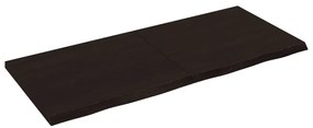 sötétbarna kezelt tömör tölgyfa asztallap 140x60x(2-4) cm