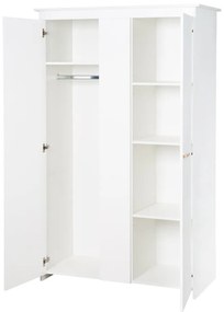 Fehér gyerek ruhásszekrény 119x190x52 cm Anton – Roba