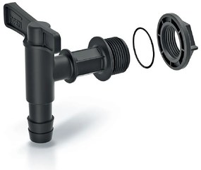 Waterform Csaptelep esővizes hordóhoz CANTAP 1 fekete Sérült csomagolás: Nem