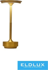 UNIVERSO Tölthető asztali lámpa DC:5V 2000mAh 3w 130lm CCT D130x275mm IP20 Óarany