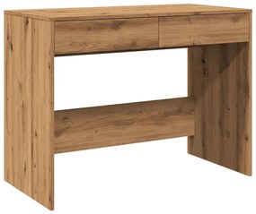kézműves tölgy színű szerelt fa íróasztal 101 x 50 x 76,5 cm