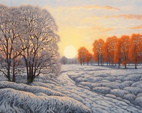 Poszter 76x60,5cm Tél a tűz árnyalataiban