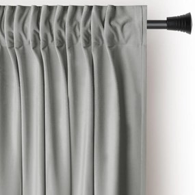 Szürke bársony dimout (részleges sötétítő) függöny 140x245 cm Pleat – Restilo