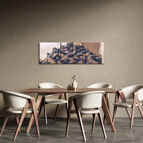 Kávé képe (órával) (90x30 cm)