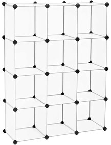 Kocka szekrény, könyvespolc, tároló, fehér