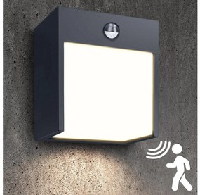 Brilagi-LED kültéri fali lámpa szenzorral TERNI LED/12W/230V antracit IP44