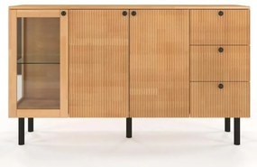 Norvik Bükk/Natúr polcos-fiókos komód, 160 cm
