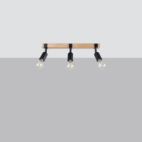 Sollux SL.1297 - Spotlámpa ZUCA 3xE27/15W/230V fekete