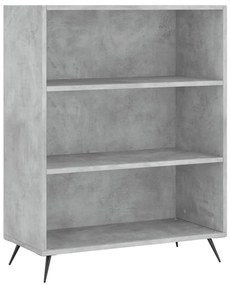 betonszürke szerelt fa magasszekrény 69,5x32,5x180 cm