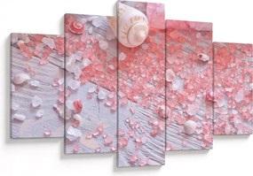 Kép - Tengerparti hangulat rózsaszín árnyalatokban (150x105 cm)