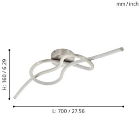 Eglo 97937 - LED Csillár NOVAFELTRIA LED/13W/230V