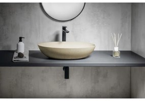 Sapho - FORMIGO 60x40 cm pult fölé szerelhető mosdó beton/bézs