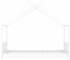 fehér tömör fenyőfa gyerekágy-keret 70 x 140 cm
